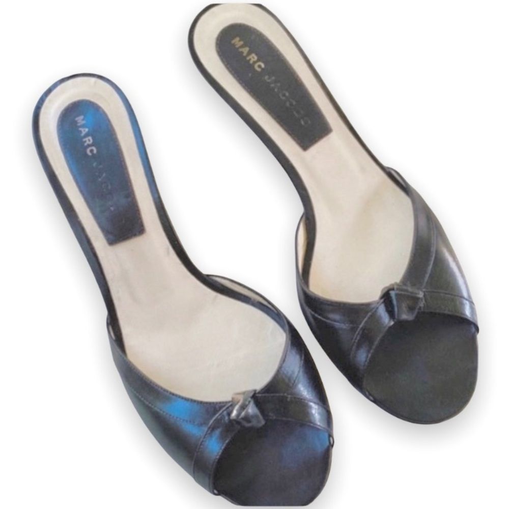 Marc Jacobs Black Slip-On Sandals